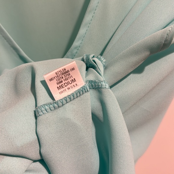 Olivia Moon Aqua Teal Blouse - Picture 4 of 5